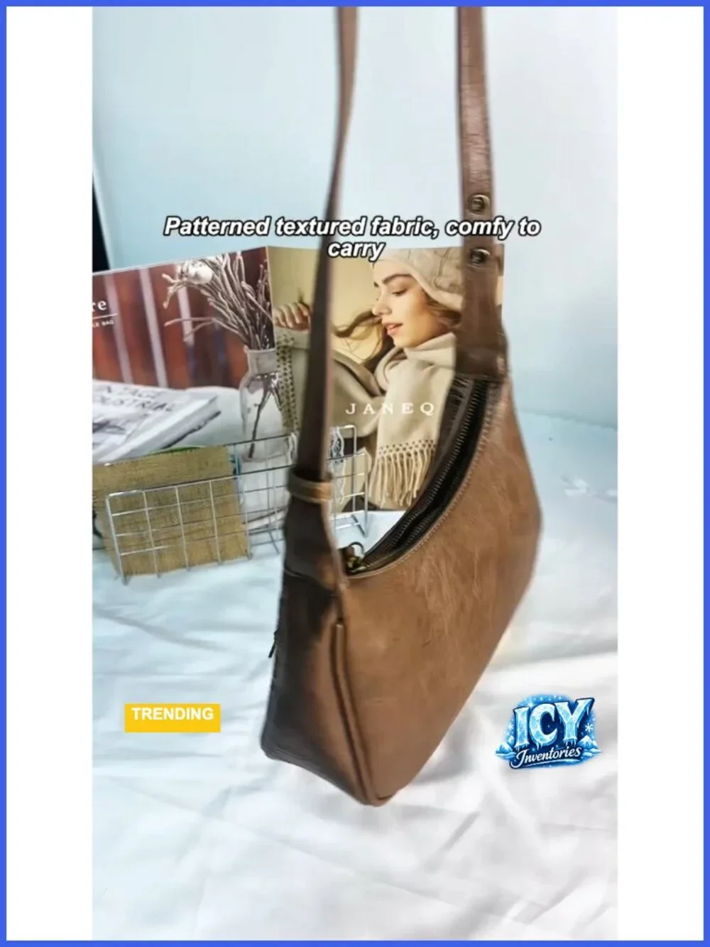 Vegan Leather Floral Embossed Hobo Shoulder Bag Crossbody Purse Tassel
